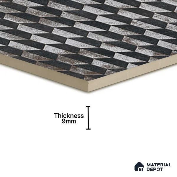 Geometric Wall & Floor Tile TL 07237 B Alpi 4002 Granula 1 ft x 1 ft Ceramic Matte Finish - 9 mm  | 2 mm Spacer is Mandatory | Please Expect a Slight Variation of Pattern (Sample)